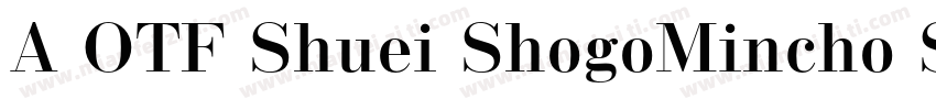 A OTF Shuei ShogoMincho Std字体转换